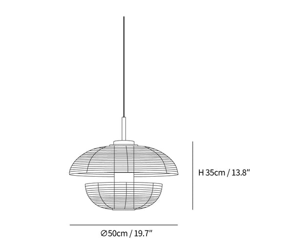 Fabric Art Hanging Lamp