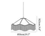 Fabric Cone Black Fringe Pendant Lamp