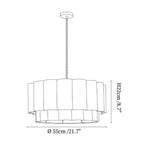 Fabric Petal Cylinder Pendant Lamp