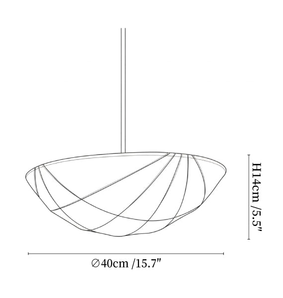 Fabric Saucer Pendant Light