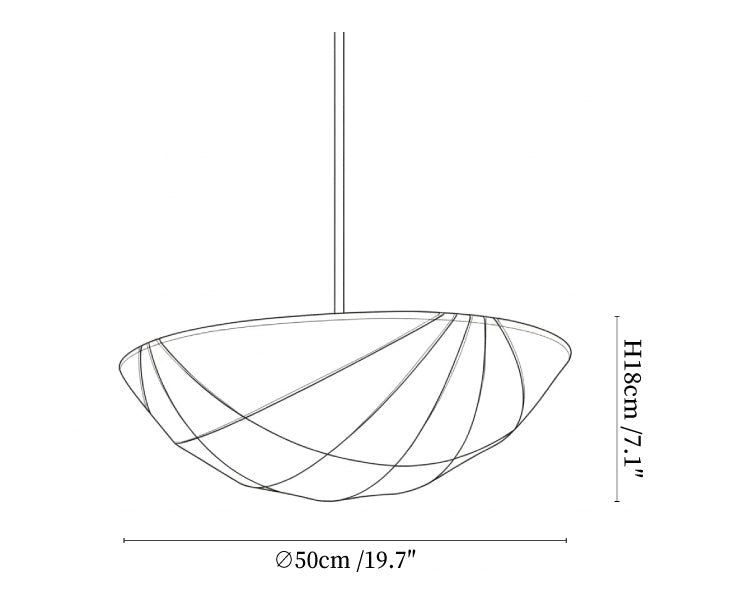 Fabric Saucer Pendant Light