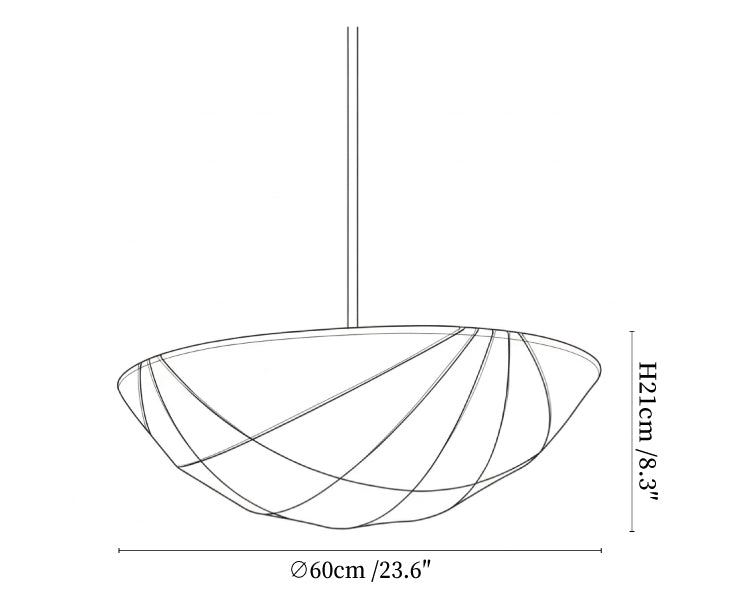 Fabric Saucer Pendant Light