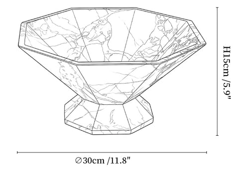 Facet Pedestal Bowl Storage Tray
