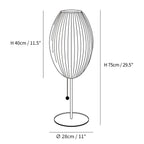 Faux Silk Bubble Table Lamp