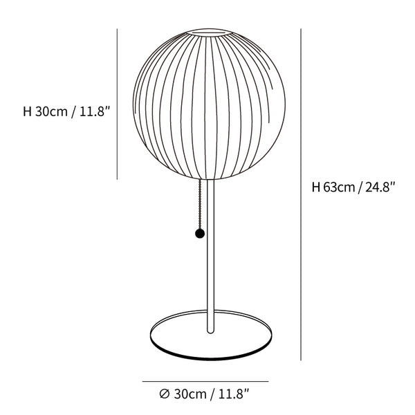 Faux Silk Bubble Table Lamp