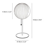 Faux Silk Bubble Table Lamp