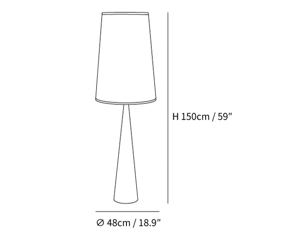 Faux Wood Conical Floor Lamp