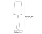 Faux Wood Conical Floor Lamp