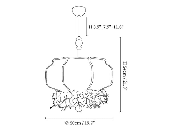 Feathered Lantern Pendant Light