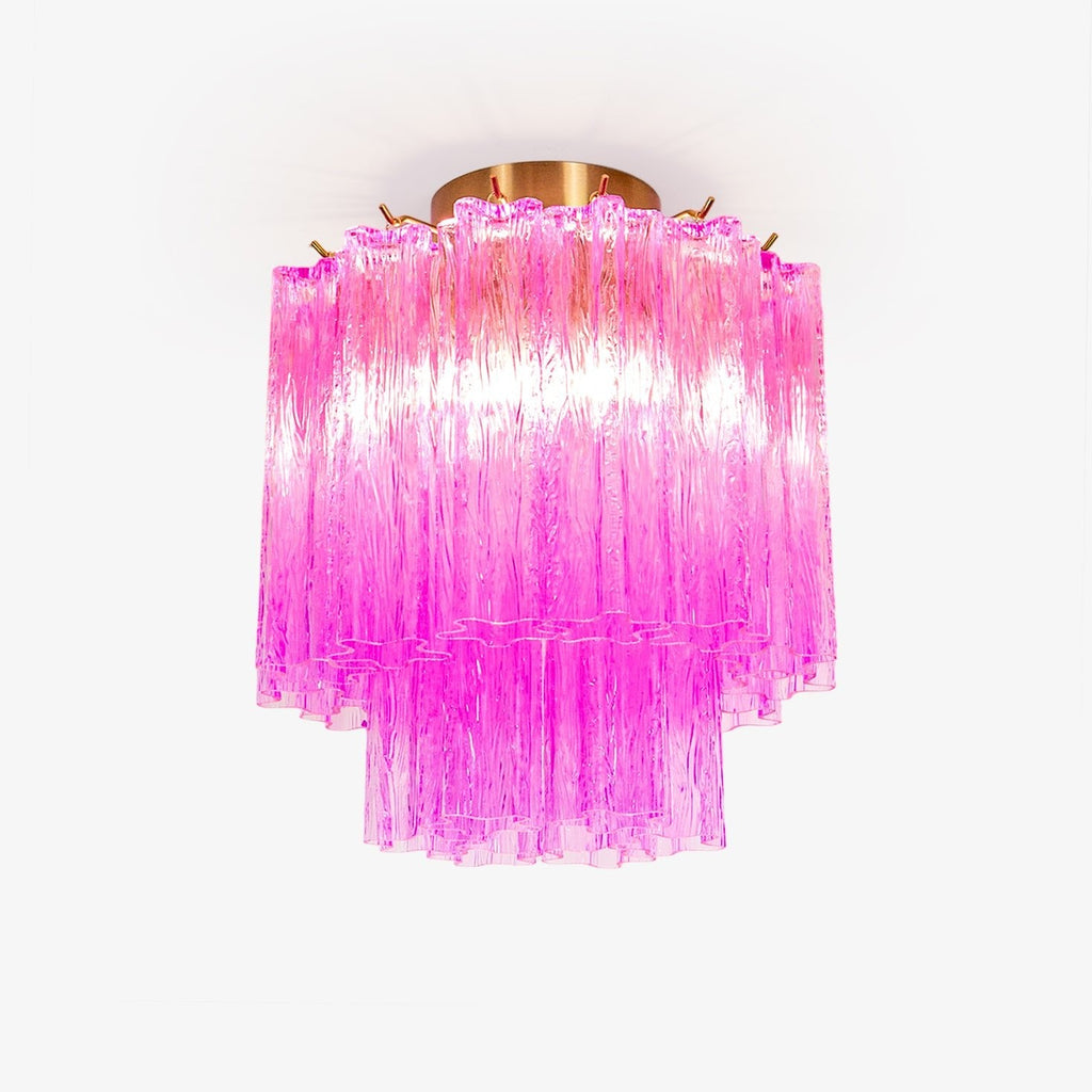 Fiora Rose Red Glass Ceiling Lamp