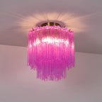 Fiora Rose Red Glass Ceiling Lamp
