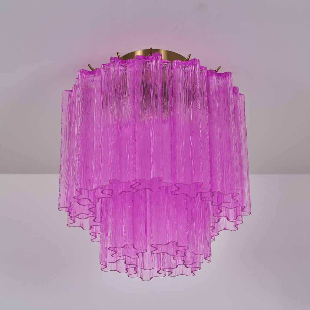 Fiora Rose Red Glass Ceiling Lamp