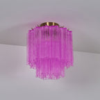 Fiora Rose Red Glass Ceiling Lamp