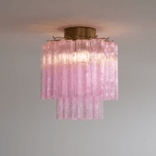 Fiora Pink Murano Glass Ceiling Lamp