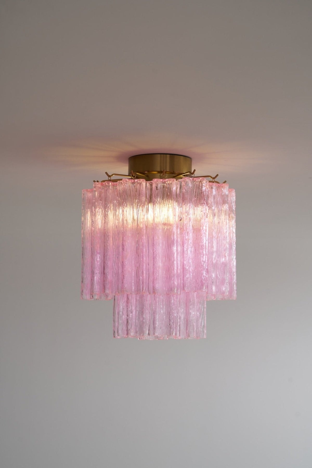 Fiora Pink Murano Glass Ceiling Lamp
