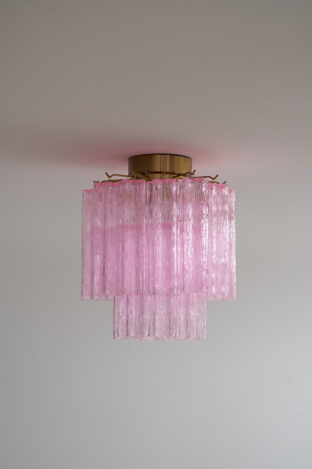 Fiora Pink Murano Glass Ceiling Lamp