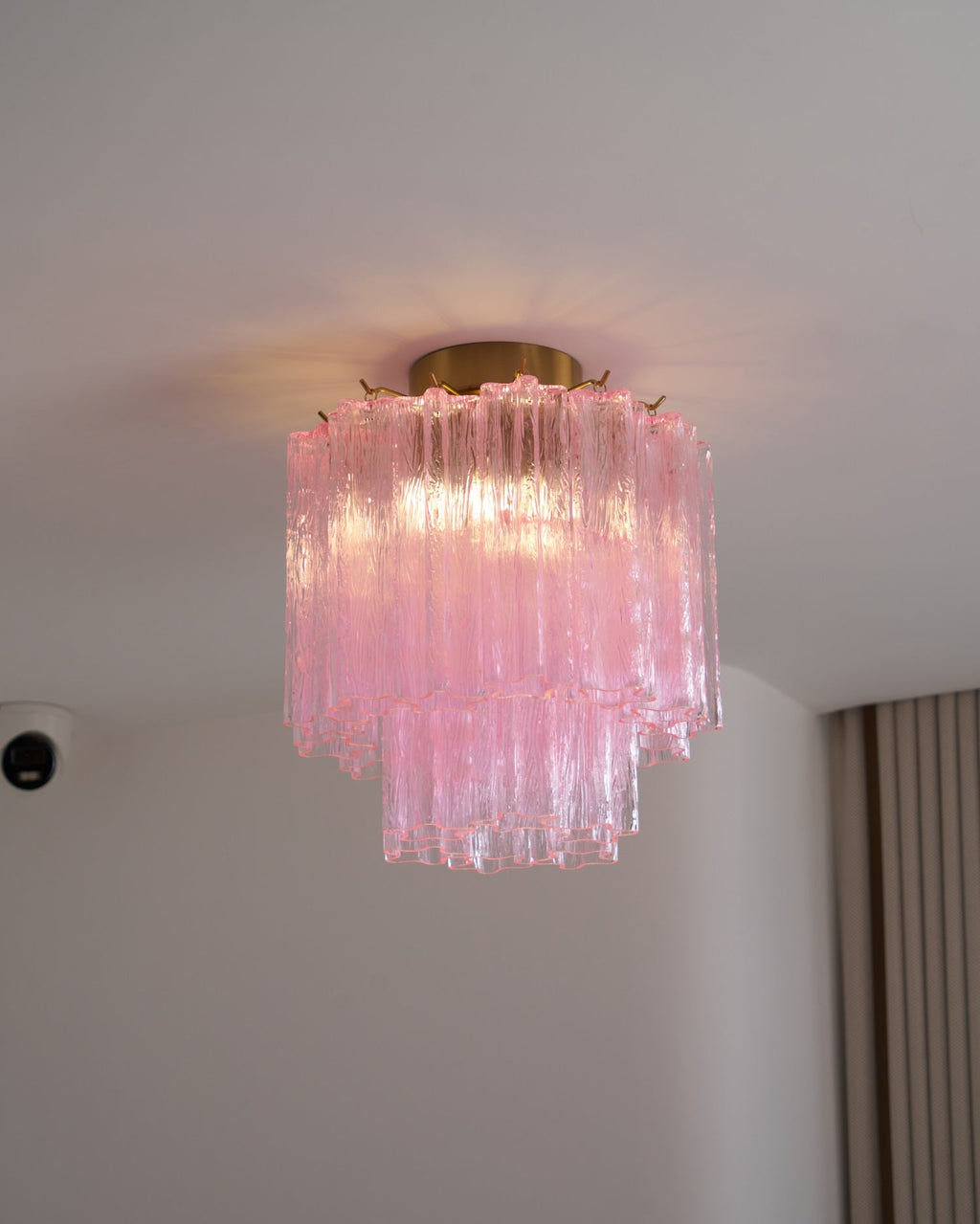 Fiora Pink Murano Glass Ceiling Lamp