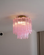Fiora Pink Murano Glass Ceiling Lamp