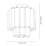 Fiora Pink Glass Ceiling Lamp