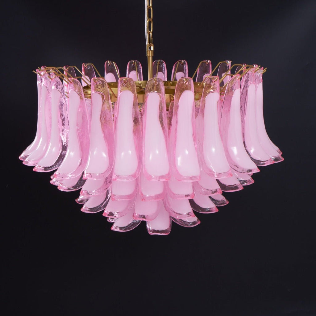 Fiora Pink Glass Chandelier
