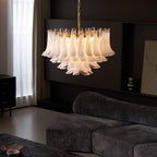 Fiora Pink Glass Chandelier