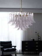 Fiora Pink Glass Chandelier