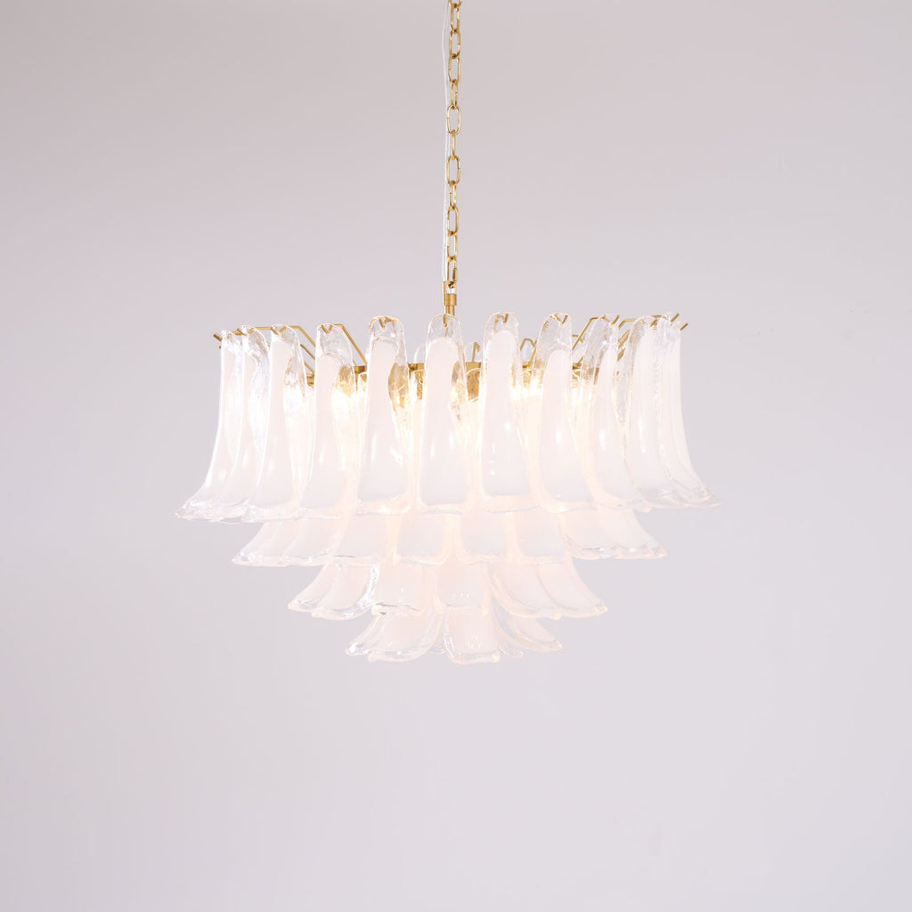 Fiora Pink Glass Chandelier