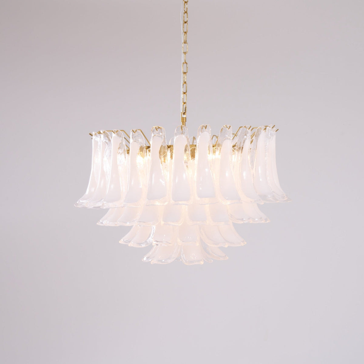 Fiora Pink Glass Chandelier