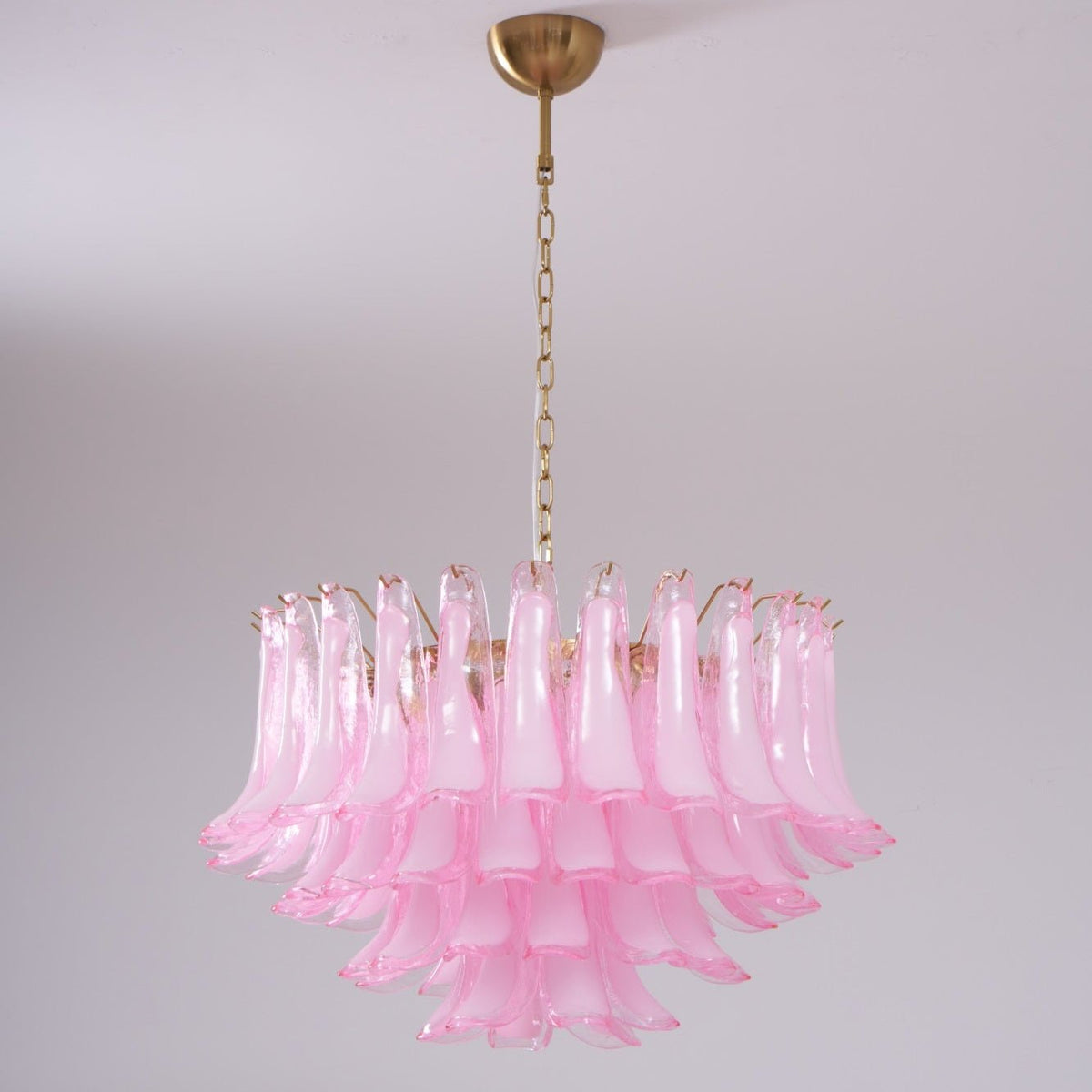 Fiora Pink Glass Chandelier