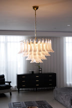 Fiora Pink Glass Chandelier