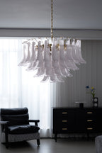 Fiora Pink Glass Chandelier