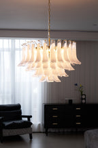Fiora Pink Glass Chandelier