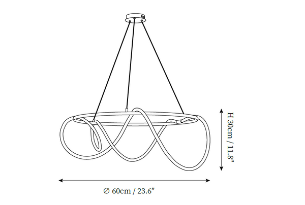 Flexible Linear Curve Chandelier