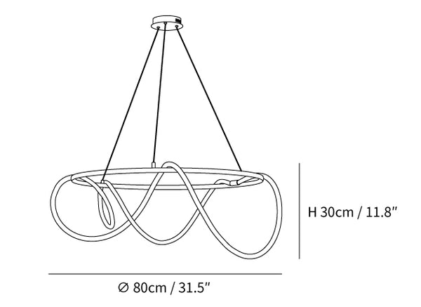 Flexible Linear Curve Chandelier