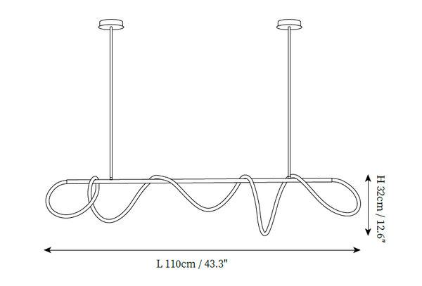 Flexible Linear Curve Chandelier