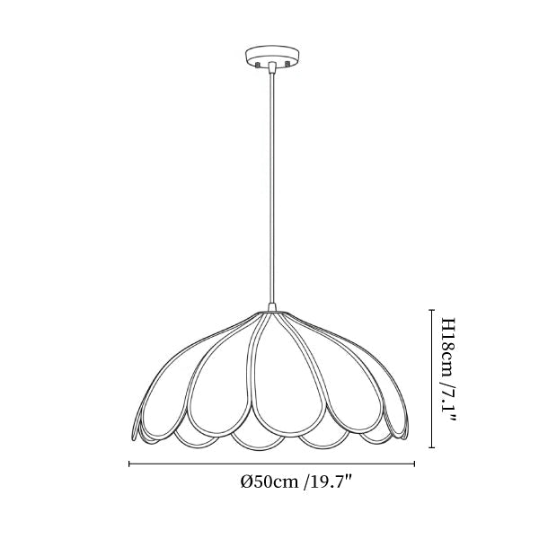 Flora Hemp Rope Flower Pendant Light