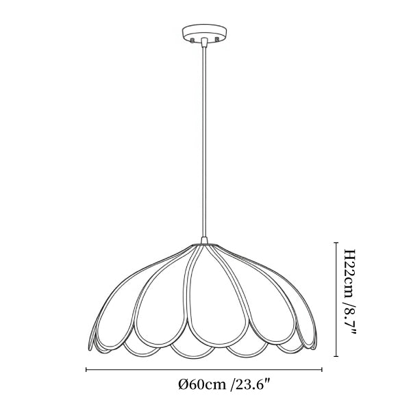 Flora Hemp Rope Flower Pendant Light