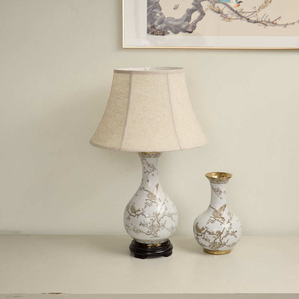 Floral Bird Ceramic Table Lamp