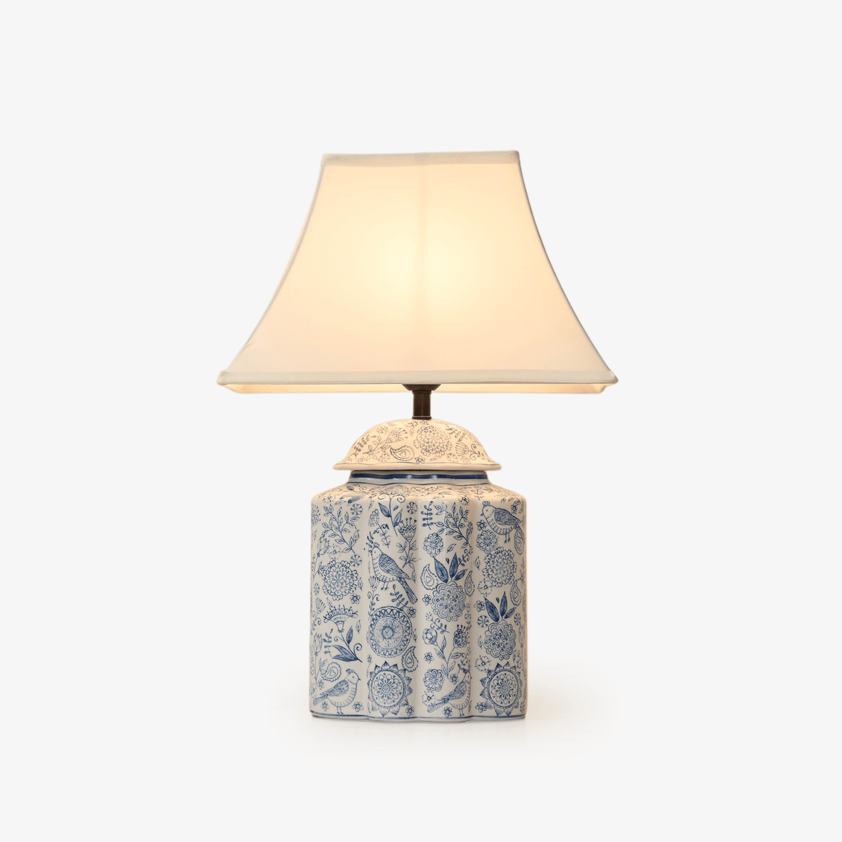 Floral Bird Jar Table Lamp