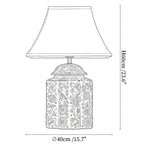 Floral Bird Jar Table Lamp