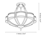 Floral Brass Ceiling Lamp