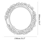 Floral Carve Vanity Mirror