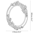 Floral Carve Vanity Mirror