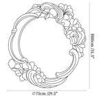 Floral Carve Vanity Mirror