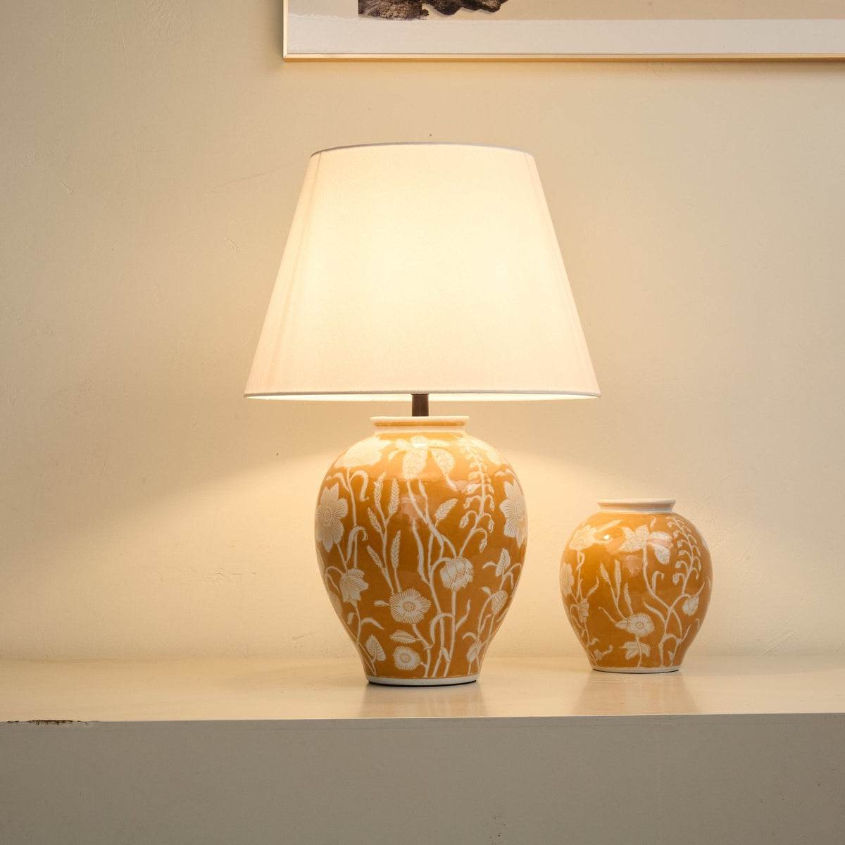 Floral Ceramic Table Lamp