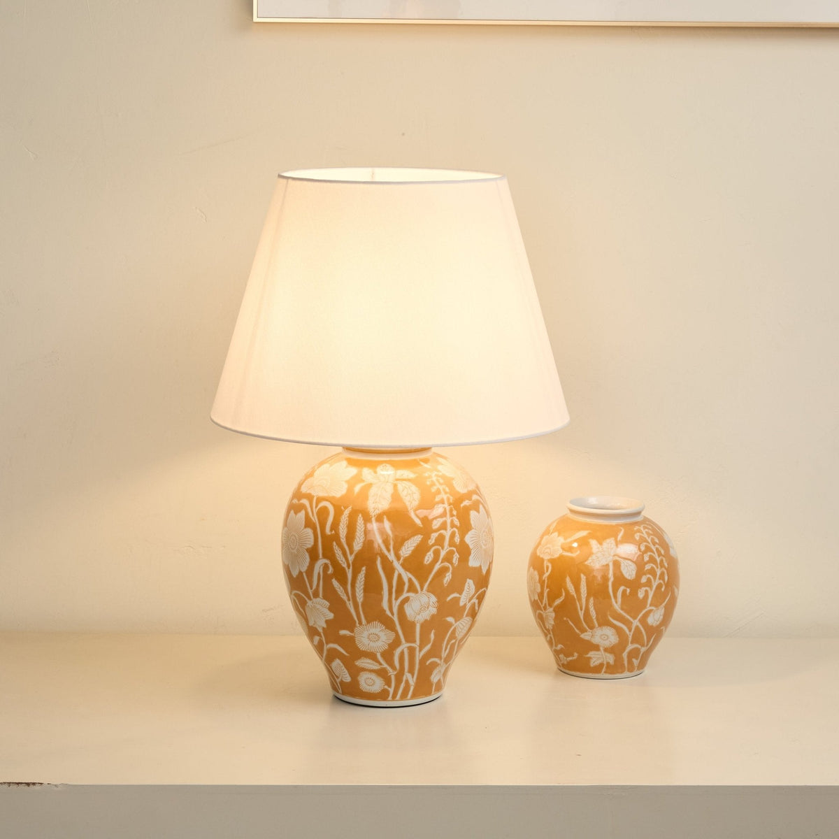 Floral Ceramic Table Lamp