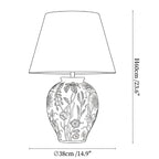 Floral Ceramic Table Lamp