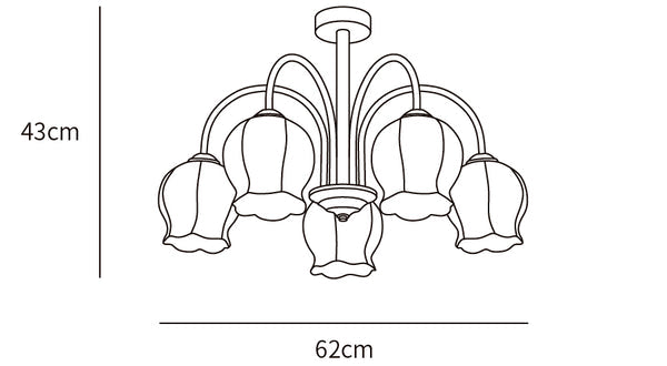 Floral Glass Chandelier