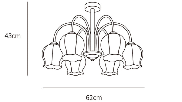 Floral Glass Chandelier