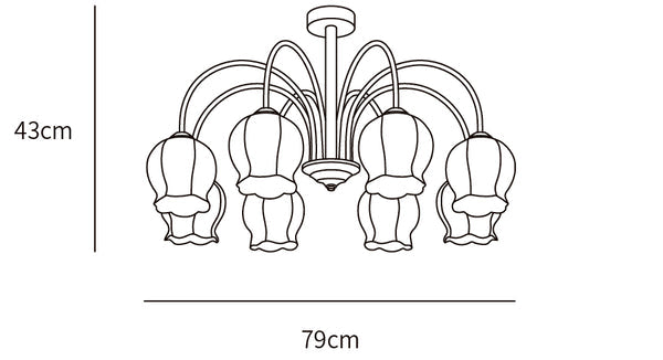 Floral Glass Chandelier